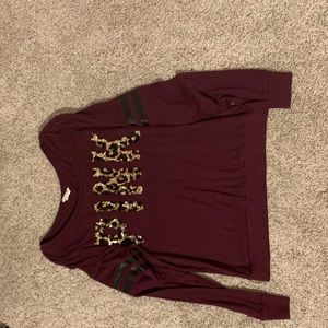 PINK long sleeve Cheeta